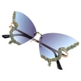 thumbnail image 1 of MLINS Butterfly Sunglass With Inlaid Rhinestones Female Butterfly Sunglasses Party Rimless Glasses, 1 of 8