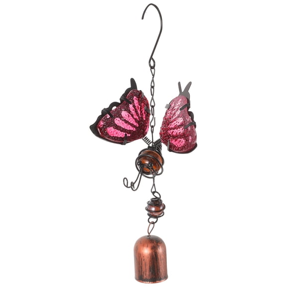 MLINS Butterfly Wind Chime for Home Decoration with Iron and Glass Material 7 Inch