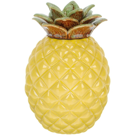 MLINS Canister Tea Pineapple Shape Jar Travel 13.30X9.00X9.00CM Yellow