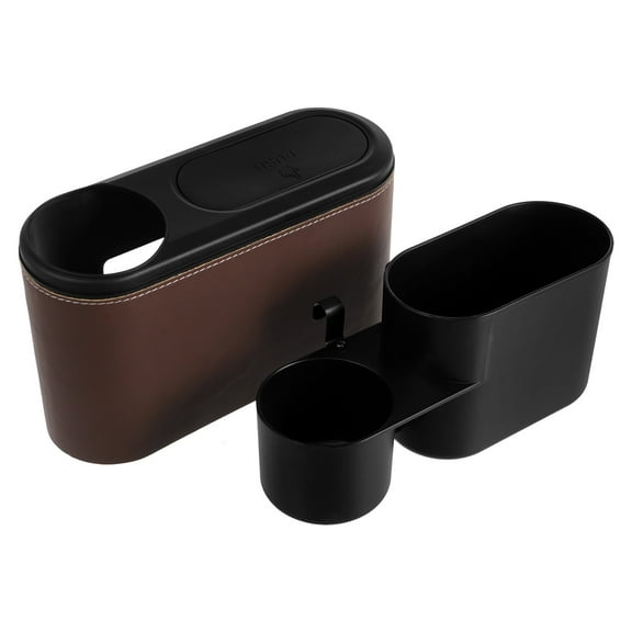 MLINS Car Bin Rubbish Bin Car Trash Can 23.00X16.00X8.00CM Brown