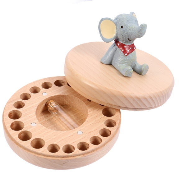 DINHEAROM Baby Teeth Keepsake Box Childrens Tooth Box for Home Use 1 Set 4.1x4.1x1.5in