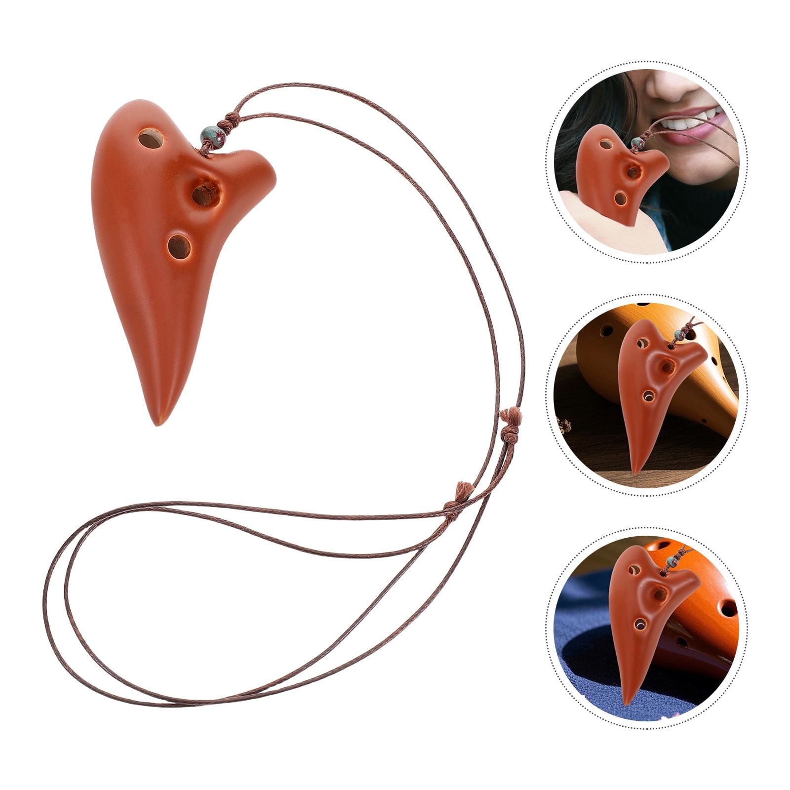 MLINS Ceramic 6 Hole Mini Ocarina High Pitch Tune Portable Ceramic Ocarina for Beginners Musical Instrument for Music Enthusiasts