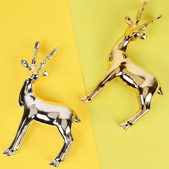 MLINS  Ceramic Deer Ornament Home Accessory Christmas Decoration Accessories