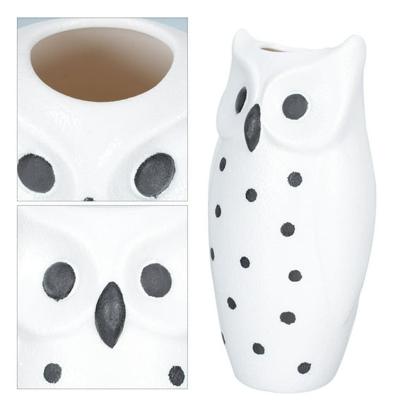 MLINS Ceramic Flower Arrangement Vase Owl Shape Flower Container Flower Vase Decor