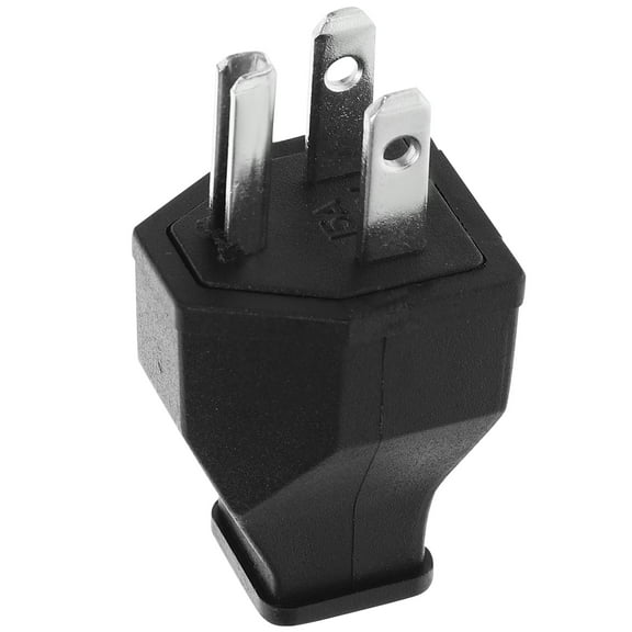 FENGGUIQU Heavy Duty Extension Cord Plug Replacement 15A 125VAC High Current Output Black Plastic Connector