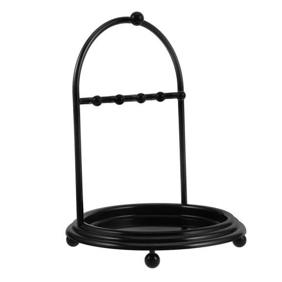 MLINS Black ABS Jewelry Organizer Stand for Necklaces Bracelets Earrings with Multifunctional Storage Spacesaving Design for Decoration