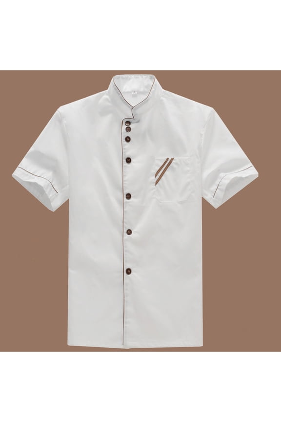 MLINS Chef Jacket for Men Uniform Kitchen Clothes Cook Woman Unisex Shirt