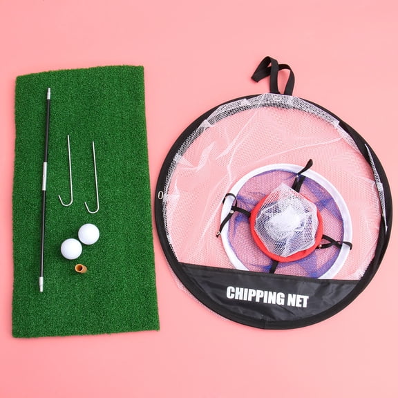 MLINS Chipping Pitching Cage Swing Practice Net Indoor Golf Folding