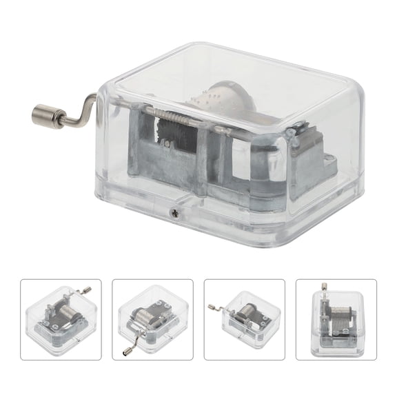 MLINS  Christmas Decor Birthday Transparent Music Box DIY