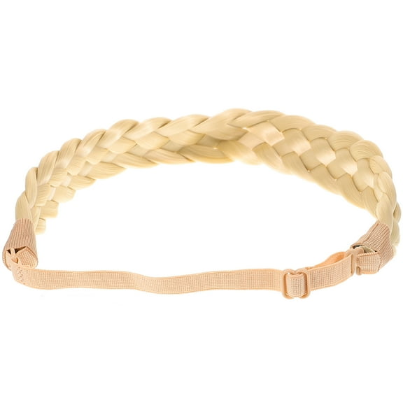 MLINS Chunky Braided Hairband Hairpieces Headband Wig Human Hairbands Women's Miss