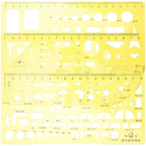 MLINS Circle Geometric Drawing Measuring Tool Ruler Template