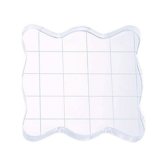 MLINS Clear Acrylic Stamp Blocks for Crafting with Grid and Grip Ideal for Scrapbooking Transparent