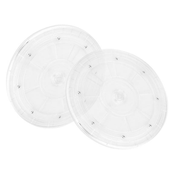 MLINS 7 Inch Clear Acrylic Rotating Turntable for Kitchen Spice Rack, 360 Degree Transparent Organizer