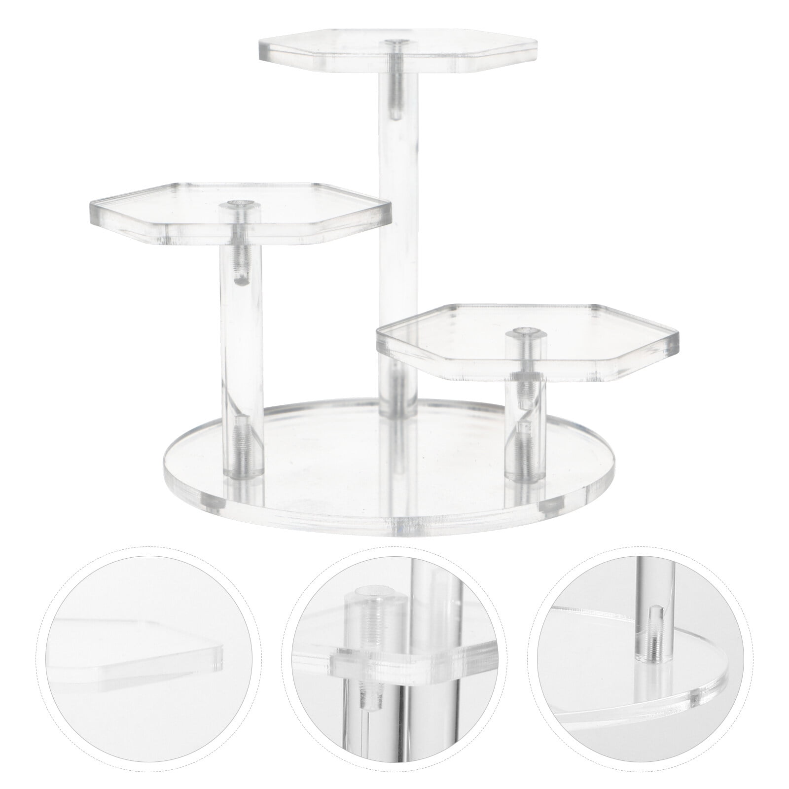 OHOIOLLA Transparent Display Rack 3 Tier Storage 1Pcs 4.3X3.9X3.9In ...