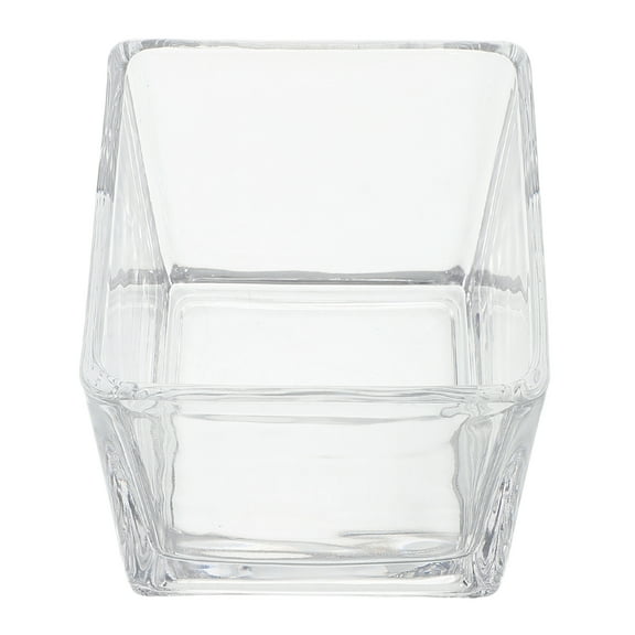 MLINS Clear Square Glass Vase Square Glass Vase Clear Cube Vase Mini Square Glass Vases Square Wedding Centerpiece Flower Vases For Wedding Office Decorations Home Decor