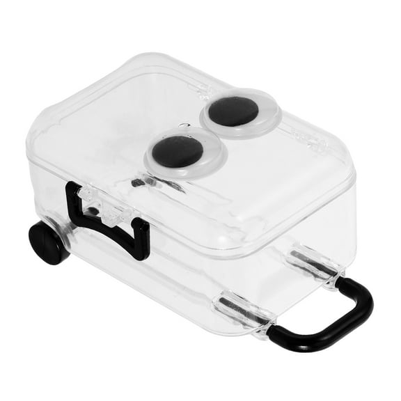 MLINS Clear Suitcase Jewelry Case Mini Luggage Shape Gift Box Novelty Wedding Candy Wrapping Box Mini Holder