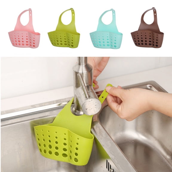 FONWILYO Sponge Rack Plastic 1Set Space Saving 8.5x6.3x2.0In
