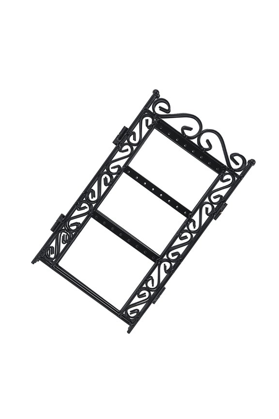 Collapsible Jewelry Rack Hoes Circle Earrings Jewellery Stand Man Black