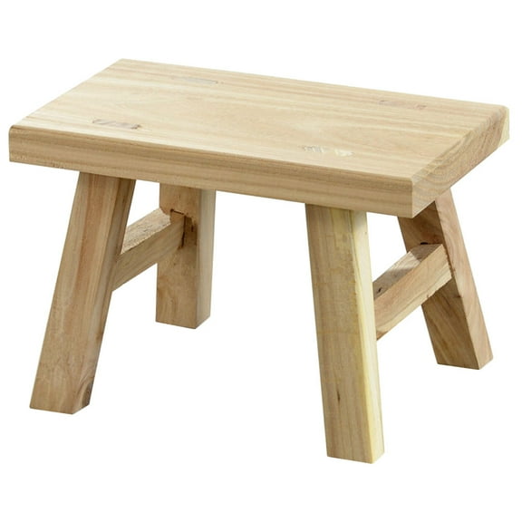 Milisten Small Step Stools Khaki Wood 1Pcs for Home Use
