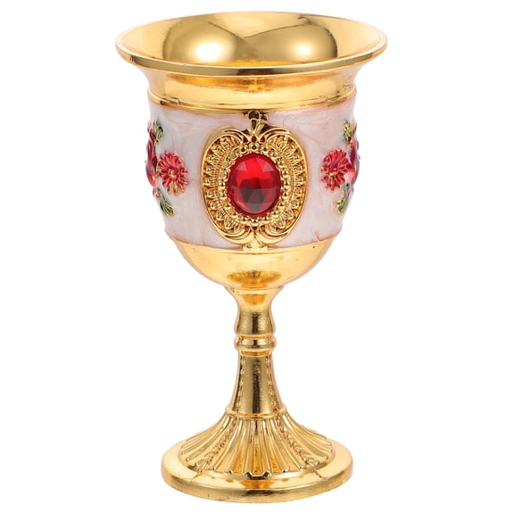 MLINS Communion Goblet Retro Wine Glass Multipurpose Cup 7.5X4.5X4.5CM White