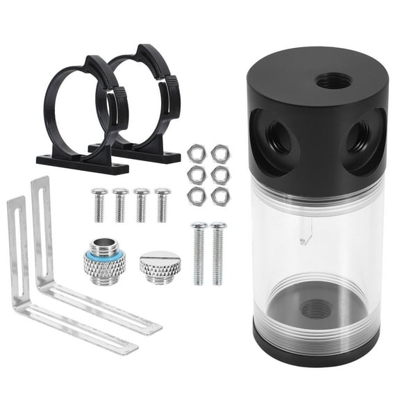 MLINS  Computer Water-cooled Transparent Cylindrical Tank Liquid Cooling Reservoir Radiator