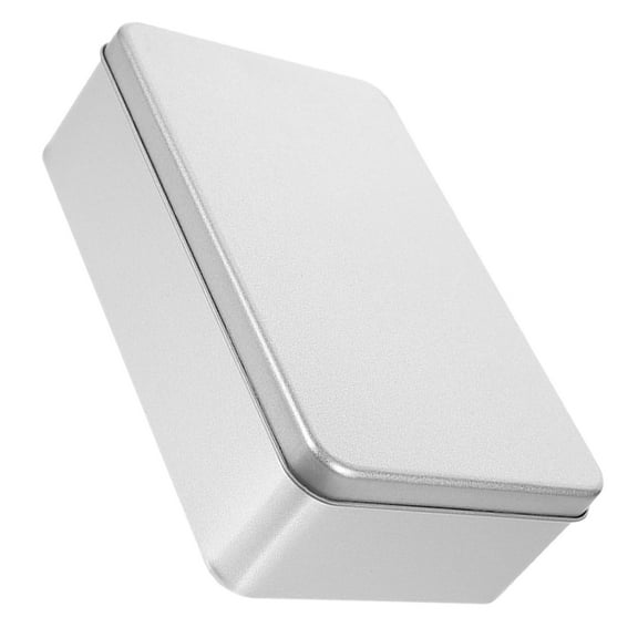 MLINS Cookie Tin Cake Tin Metal Candy Box Rectangular Case With Lids Storage Baking Can Travel Containers For Biscuit Cards Treasure Necklace Treat Jewelry