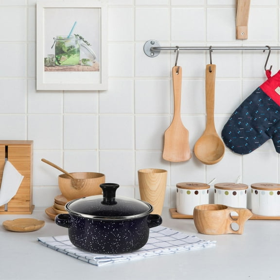 MLINS Cooking Pots with Handle Mini Soup Three-piece Set Travel