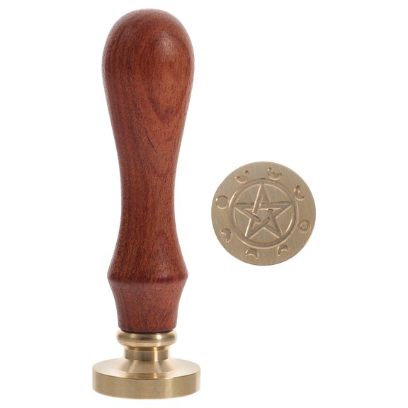 MLINS Copper Head Kit Tool Lasting Letter Was Stamp with Long Wooden Handle