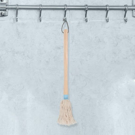 MLINS Cotton Head Bbq Basting Mop Brush With Wooden Handle Soft And Absorbent Barbecue Brush For Grilling Cooking Baking Roasting