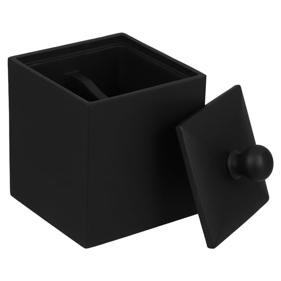 PTOOTP Cotton Swab Canister with Lid Resin Storage Organizer for Home Daily Use 1Set