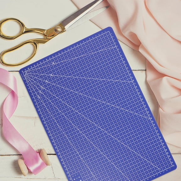 MLINS Crafting Sewing Paper Cutting Carving Art Projects 2Pcs Blue Self Healing Cutting Mat with Scale for Teachers Students Craftsmen Quilters Diy Enthusiasts Workbench Protection Pad