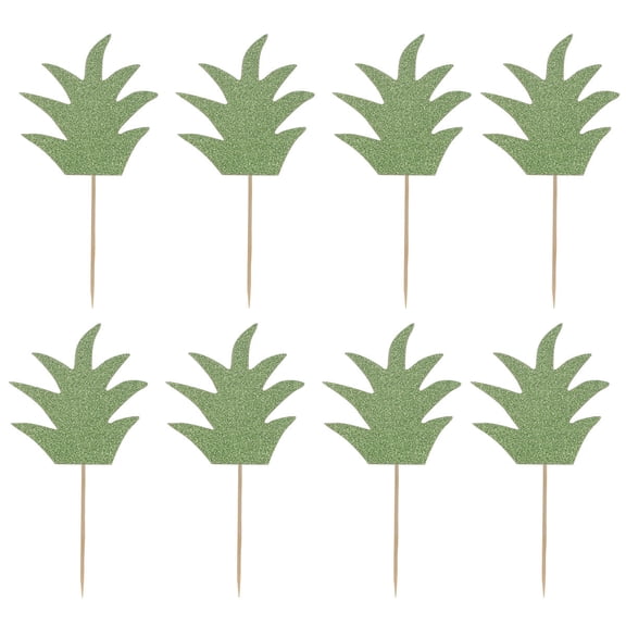 MLINS Creative Leaf Cake Topper Paper Picks for Cupcakes and Dessert Table Decoration 10pcs