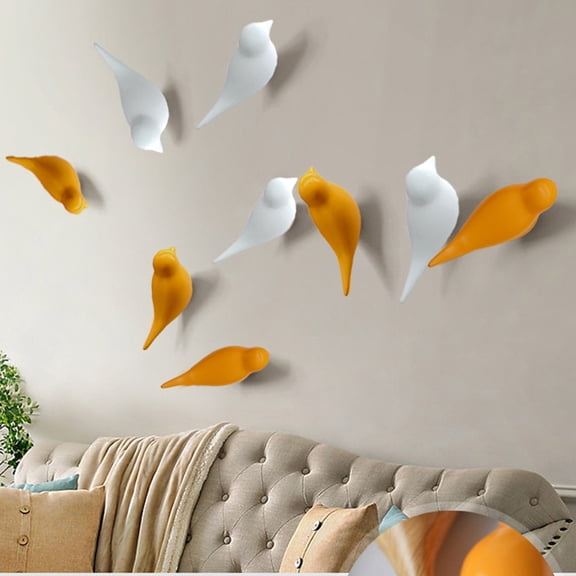 MLINS Creative Wall Bird Decoration Hook Resin Light Brown NatureInspired Hanger for Home Decor 1 Piece