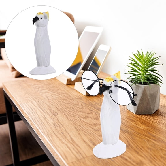 MLINS Creative White Eyeglasses Stand for Display Use Composite Material Cartoon Design Fits Most Glasses