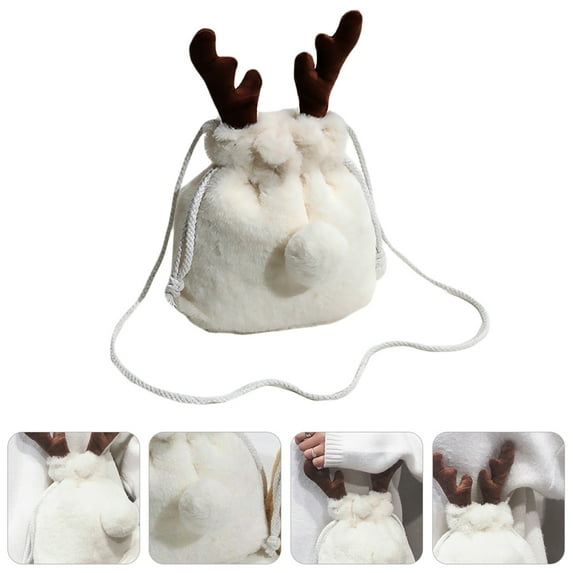 MLINS Cross-body Bag Storage Pouch Shoulder Versatile Brown Travel Woman White