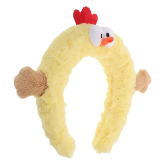 MLINS Adorable Cartoon Plush Hairband for Women and Girls, Cute Spa Headband for Face Washing, Makeup, Skincare, Funny Chick Hair Accessory and Photo Prop