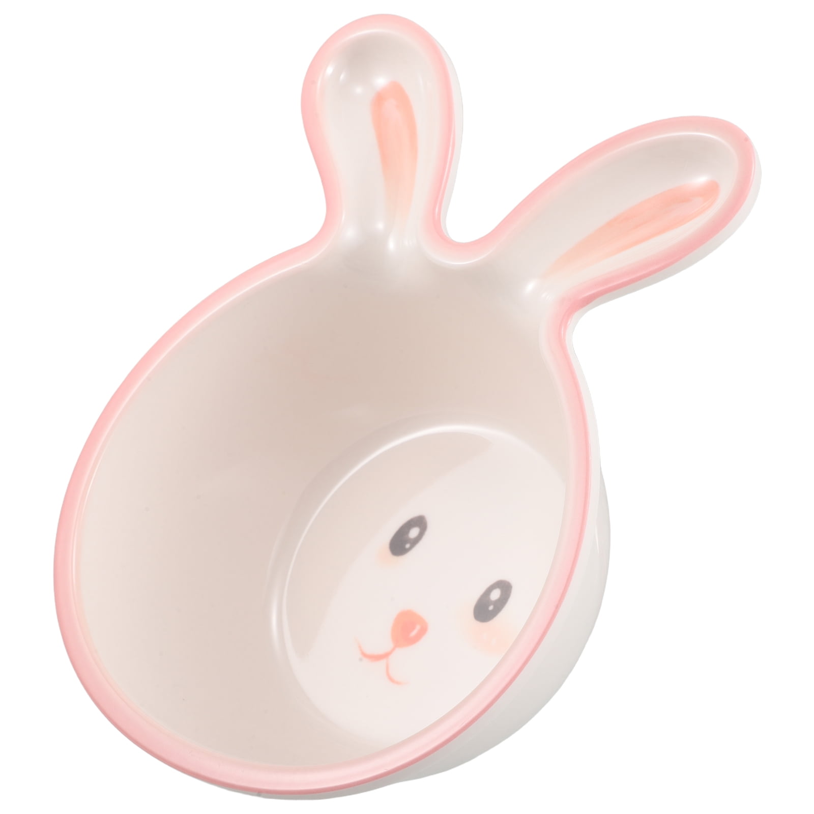MLINS Cute Easter Bunny Bowl Serving Tray Fruit Candy and Snacks Animal Shaped Tableware Easter Serving Dish Plate Appetizer Tray