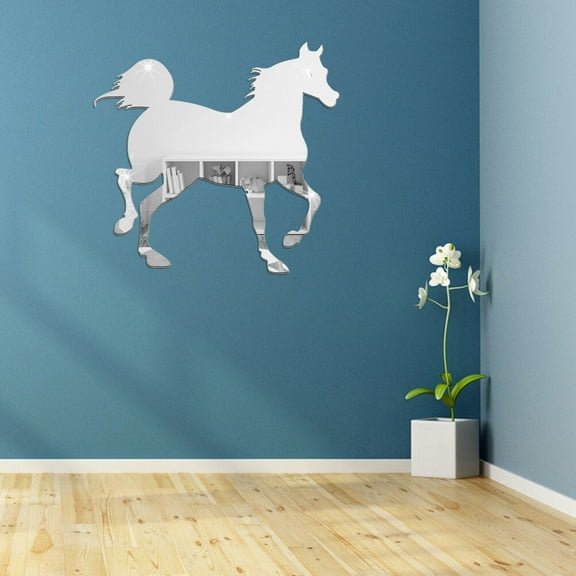 FONWILYO Mirror Wall Decals Acrylic Mirror Effect 1 Set 9.8x9.8x0.4in