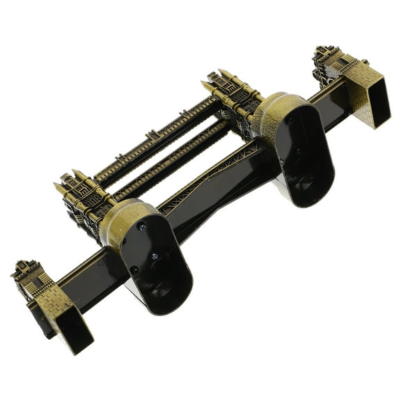 MLINS Decorative London Tower Bridge Metal Architectural Sculpture Vintage Alloy Bridge Model Desktop Decorative Architectural Model