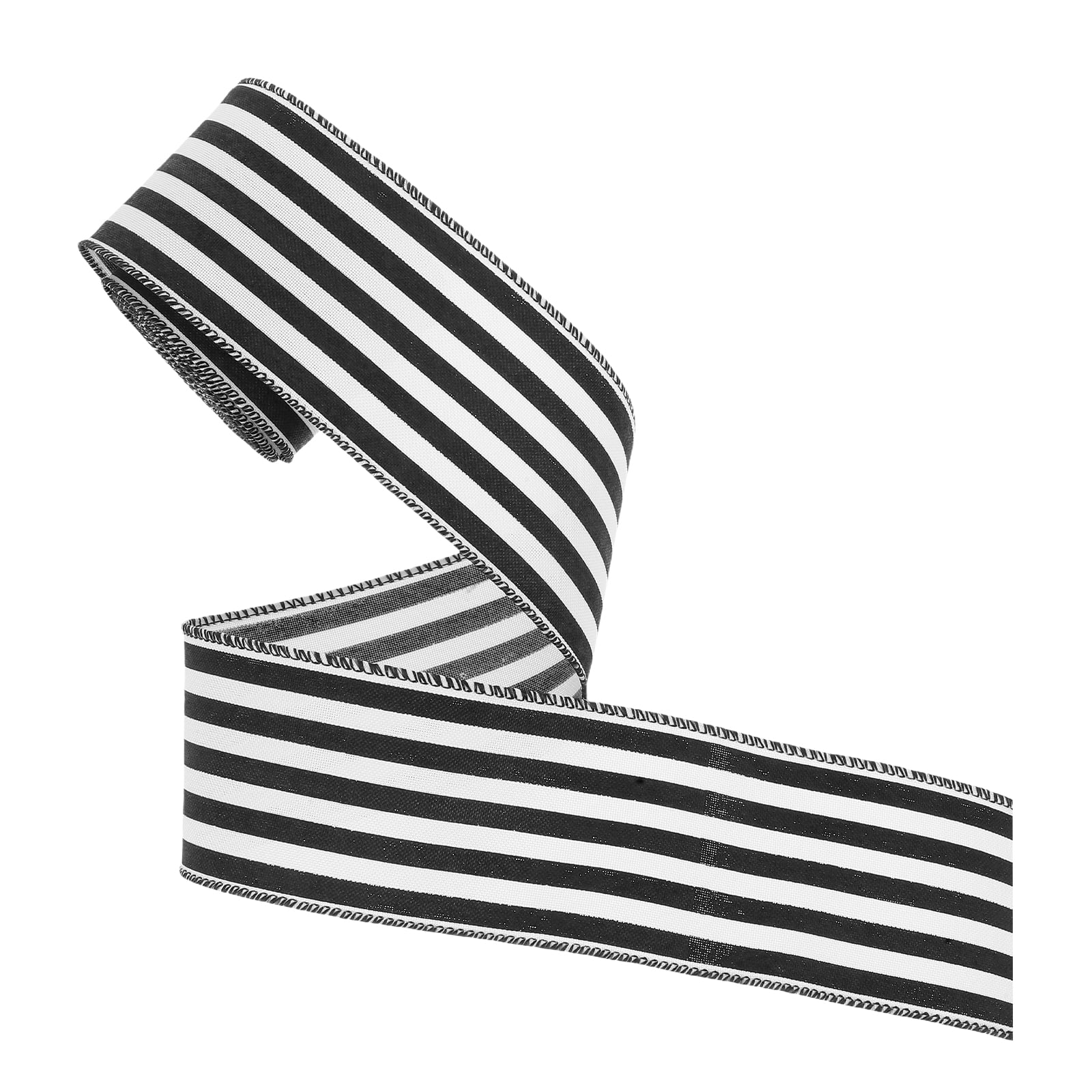 MLINS  Decorative Wrapping Ribbon Black and White Stripe Striped Outdoor