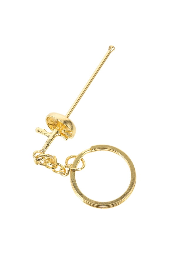 Delicate Fencing Design Key Chain Bag Hanging Keychain Decoration Backpack Decoration