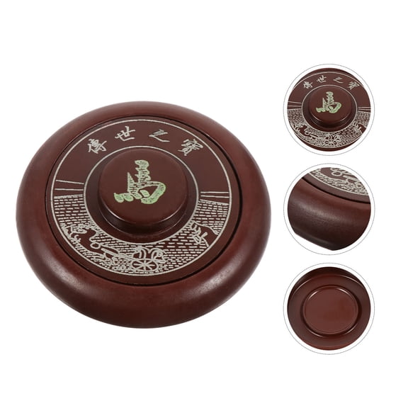 MLINS Delicate Red Plastic Inkstone for Home Use Grinds Ink Well from Stick 4 Inches