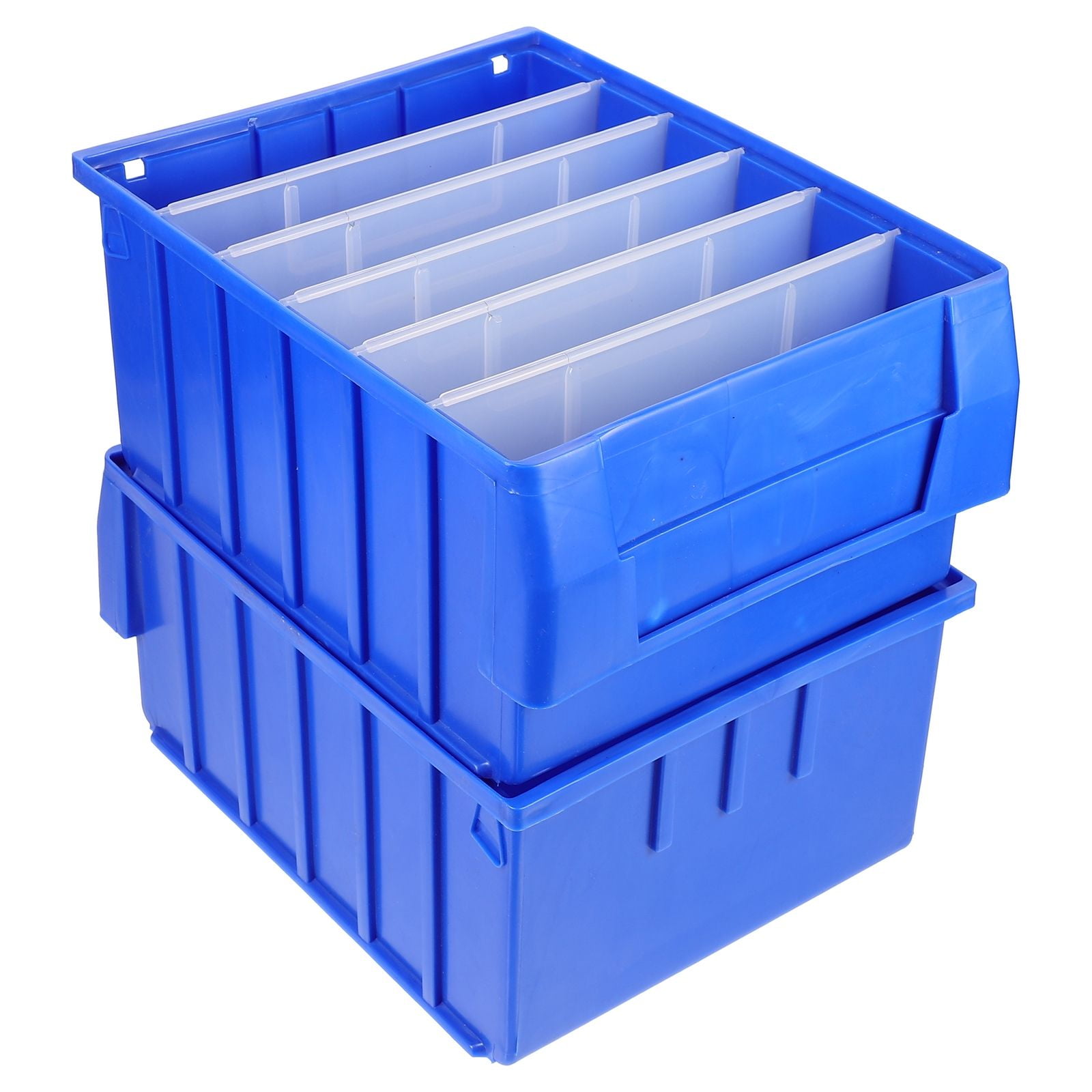 Storage Containers With Partitions DINHEAROM Storage Bin Workshop Blue Removable Partition 1 Set 10.81X8 ...