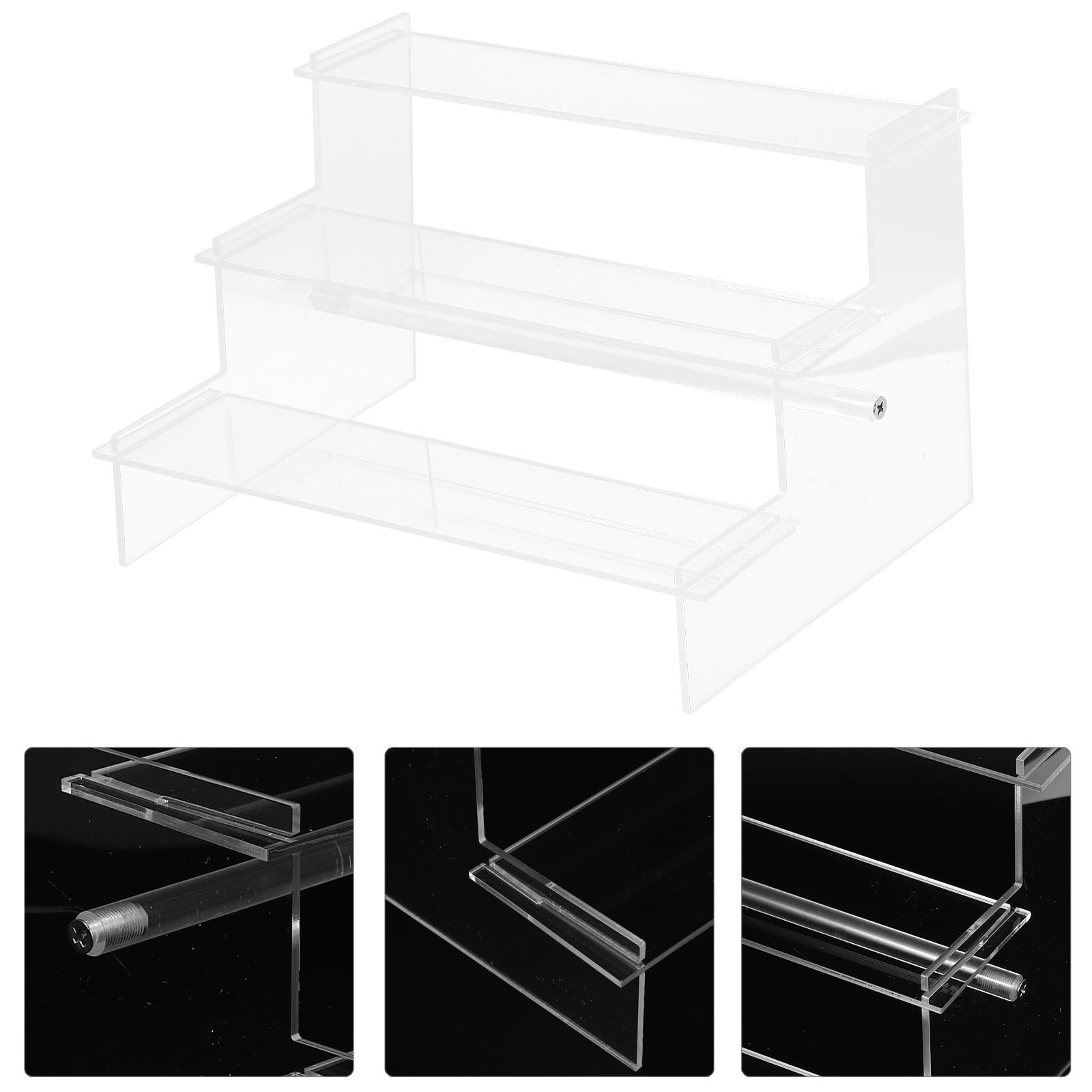 Single Riser Display Shelf MLINS Desktop Acrylic Riser Display Shelf Stand Monitor Computer Show ...