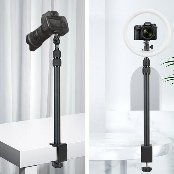 MLINS Desktop Stand Adjustable Live Bracket Ring Light Mount Action Camera