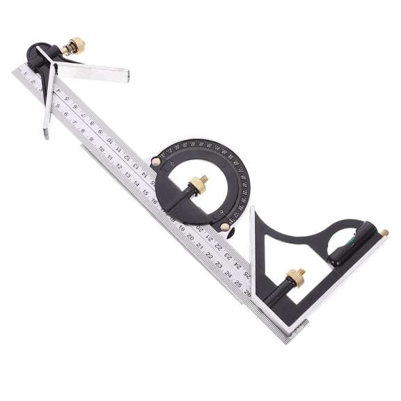 MLINS Digital Angle Finder Combination Square Protractor Ruler 30X6CM Black