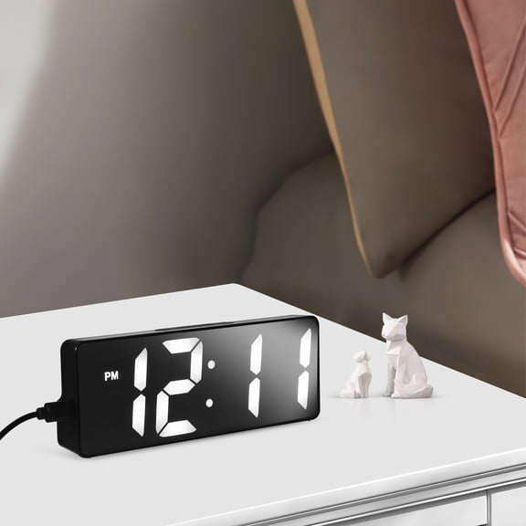 MLINS  Digital Wall Clock for Bedroom LED Electronic Alarm Student