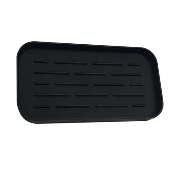 MLINS  Dish Drying Rack for Kitchen Counter Sink Drain Strainer Tray Black