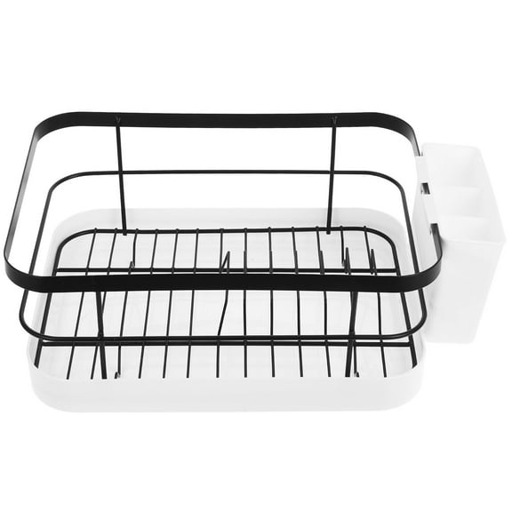 MERRYHAPY 1Set Black Kitchen Dish Drain Rack Multifunctional Drying Plate and Bowl Organizer