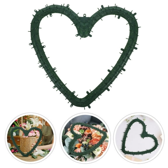 MLINS Diy Heart Shaped Wreath Form Sturdy Wreath Form For Festive Wall Hanging And Creative Crafting Diy Wreath Material Decorative Heart Wreath Frame